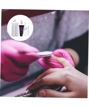 FRCOLOR 1set Set Nail Extension Glue Set Nail Enhancement Trial Kit Manicure Extension Gel Nail Art Brush Nail Polish Gel Kit Manicure Kit Nail Gel Nail Lengthen Kit Manicure Tools Plastic 16x5cm Picture 7 - Buy Online on GoSupps.com