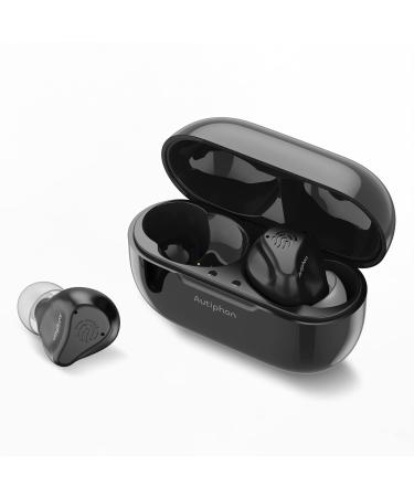Autiphon Rechargeable Hearing Aids for Seniors Adults, 16-channel Digital Hearing Amplifiers, Dual Directional Microphones, Tinnitus Masking, Comfortable Ergonomic Designed, Pair, Black, AT216