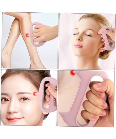 Beaupretty 3-in-1 Acupuncture Massage Device | Silicone Hand & Head Massager | Pink Gua Sha Tool for Ultimate Relaxation - Buy Online on GoSupps.com