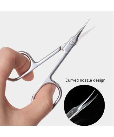 Nail Scissors Cuticle Scissors Stainless Steel Cuticle Trimmer Scissors with Rivets Fix for Precise Cutting Curved Design for Manicure Nail Scissors for Feet and Fingernails - Buy Online on GoSupps.com