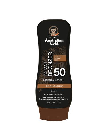 Australian Gold SPF50 Sunburn Lotion + Bronzer - 237 ml