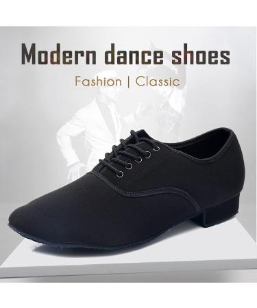 HIPPOSEUS Men's Ballroom Dance Shoes Latin Tango Rumba Low Heel - Black Suede Sole | Model M2 7.5 - Buy Online on GoSupps.com