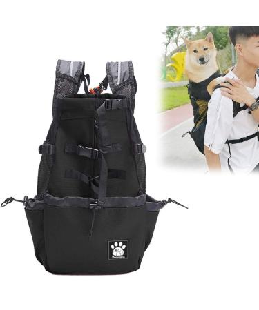 Woolala Light Weight Pet Carrier Backpack for Small and Medium Dogs Veterinarian Approved Safe Bag for Travel - Easy Take Space Saving (L Upgraded- Black) L Upgraded- Black
