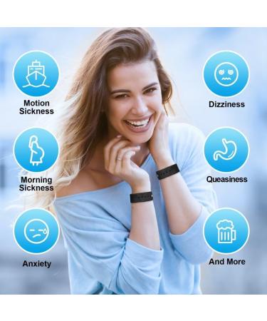 Meiyyj Travel Sickness Tapes for Adults & Children | Adjustable Acupressure Bracelets for Nausea Relief | Natural Black Anti-Motion Sickness Solution - Buy Online on GoSupps.com