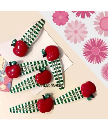 Limtula 2 s Girls Small Hair Clip Sweet Side Clip Metal Snap Hairpin Gift Cute Fruit Hair Accessories for Women B - Buy Online on GoSupps.com