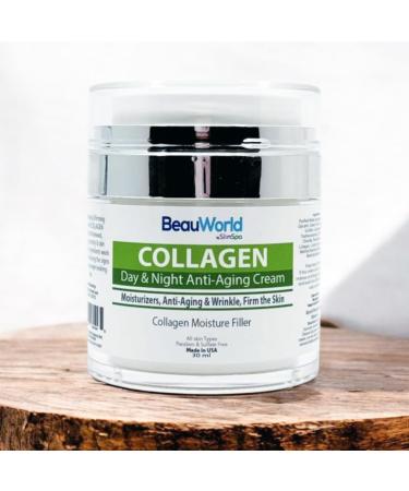 BeauWorld Collagen Anti-Aging Moisture Filler Cream Day and Night Face Moisturizer 50 ml For All Skin Types Made in USA - Buy Online on GoSupps.com
