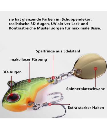 Buy Tuxibin 6-Piece Fishing Bait Set - Jig Spinner Artificial Bait for Perch Trout Pike & Catfish - International Shipping Available - Buy Online on GoSupps.com