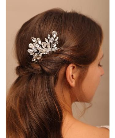 Chargances Bride Gold Rhinestone Hair Comb Wedding Crystal Beaded Hair Side Comb Fashion Bridal Handmade Hair Accessories for Women Bridesmaid Girls (Gold) - Buy Online on GoSupps.com