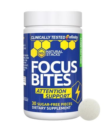 Paraxanthine Supplement 100mg - Caffeine Free Focus Supplement for Productivity & Attention Support - Clinically Tested Enfinity Paraxanthine - Jitter Free Energy Support - 30 Melon Mint Focus Bites Melon Mint 30 Count (Pac