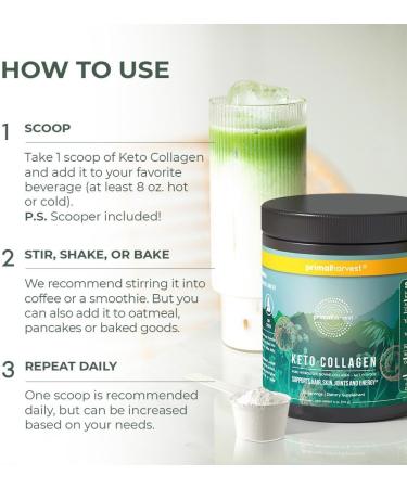 Primal Harvest Creatine Powder + Keto Collagen Powder Bundle | 2-Pack | Strength & Protein Support for Low-Carb Lifestyles | Unflavored 30 Servings Each - Buy Online on GoSupps.com