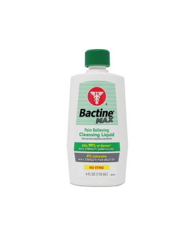 Bactine MAX Pain Relieving Cleansing Liquid  Green  4 Fl Oz
