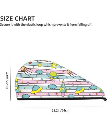 Space Doodle Hair Towel Wrap - Quick Drying Turban for Effortless Hair Care - Buy Online on GoSupps.com