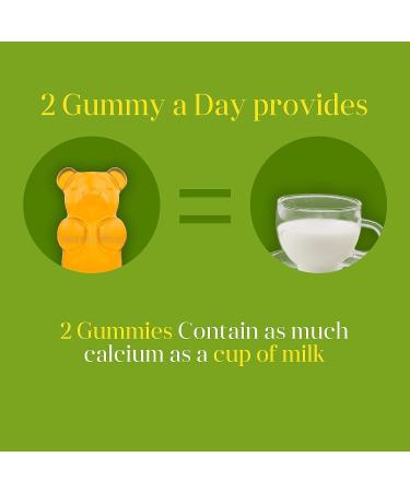 Kids Calcium & Vitamin D Gummy | 60 Gummies | Vegan Mango & Strawberry Flavor | Strong Bones & Teeth | Growth Support - Buy Online on GoSupps.com