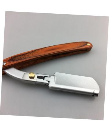 Angoily Manual Razor for Men - Portable Straight Blade Shaving Apparatus | Safe Old-Fashioned Metal & Wooden Design | International Shipping Available - Buy Online on GoSupps.com