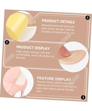 NOLITOY 4 Pairs Anti-Wear Heel Liners | Wear-Resistant Stickers & Grips for Ultimate Comfort - Adhesive Shoe Heel Pads - Buy Online on GoSupps.com