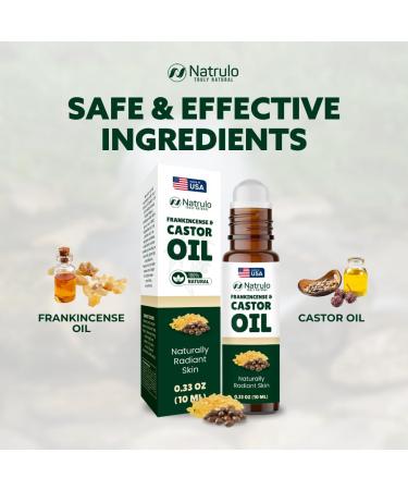 Castor Oil Roll On Pure Castor Oil & Frankincense Essential Oils for Under Eye Reduces Wrinkles, Dark Circles, Puffiness & Fine Lines Moisturizing Formula for Thicker Eyelashes & Glowing Skin - Buy Online on GoSupps.com