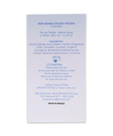 New Brand Exceed Frozen EDT Spray Men 3.3 oz 3.3 Ounce - Buy Online on GoSupps.com