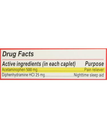 Tylenol PM Extra Strength 500 mg Pain Reliever & Sleep Aid Caplets - 100 ct - Buy Online on GoSupps.com