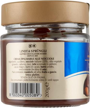 Lindt Crema Spalmabile alle Nocciole Spread Cream with Glass Hazelnuts 200 g Fine Italian Hazelnuts (Pack of 3) - Buy Online on GoSupps.com