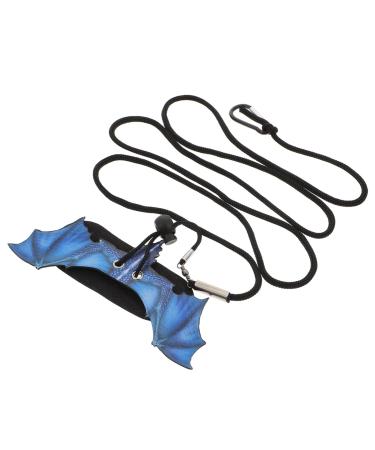 Mipcase 1 Set Lizard Leash Outdoor Vest Dragon Harness and Leash Reptiles Pulling Strap Adjustable Iguana 17X7X0.1CM Blue