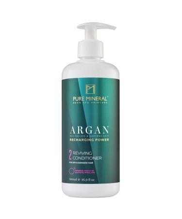 Pure Mineral - Argan conditioner for strengthening - moisturizing and anti -frizz for dry hair - rich in vitamin E - without sulfate parabens petrolate - 500ml - Buy Online on GoSupps.com