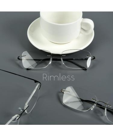 Eyekepper Frameless Reading Glasses for Women - Lightweight Rimless Design - Silver +0.50 | Stylish & Comfortable - Buy Online on GoSupps.com