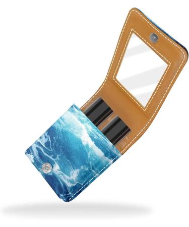 Travel Lipstick Organizer Case | Portable Makeup Bag with Mirror | Blue Ocean Design - Buy Online on GoSupps.com