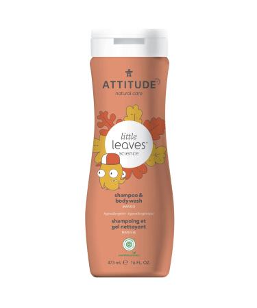 ATTITUDE Shampoo and Body Wash for Kids  EWG Verified  Plant- and Mineral-Based Ingredients  Hypoallergenic Vegan and Cruelty-Free  Vanilla & Pear  16 Fl Oz Mango 16 Fl Oz (Pack of 1)