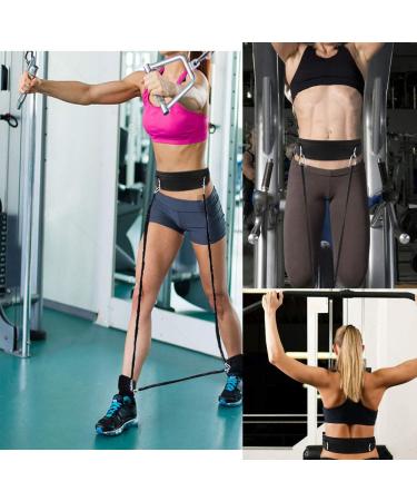 HYVAWO Waist Belt Neoprene Padded Gym Pulley Strap with Rings for Cable Machines Fitness Exercise Speed Agility Resistance Training - Buy Online on GoSupps.com