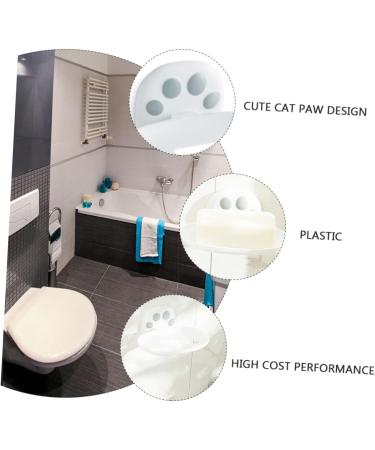 Ciieeo 2 Pcs Box Soap Box Plastic Soap Draining Dish Hygiene Bar Soap Holder Bath Soap Holder Storage Rack Shower Soap Holder Cat Soap Holder Decor Sponge Holder No Punching White - Buy Online on GoSupps.com