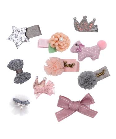 minkissy 2 Sets Hair Barrettes for Girls Hair Clips for Kids Hair Clips for Girls Girl Hair Clips Bow Hair Clips Bowknot Hairpin Flower Hairpin Baby Bow Tie Issue Card