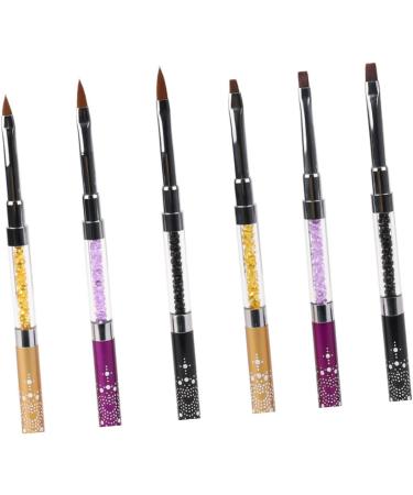 Healeved Flat Brush Pen Gel Kit for Nails Kit De U as De Gel Manicure Kit Dual Brush Pens Nail Kits Nail Brush Yn Nail Kit Nail Art Pen Acrilic Nail Kit Nails Kit Crystal Carved Pen medium Golden - Buy Online on GoSupps.com