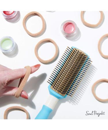 Soul Project 50-Piece Blonde Hair Ties - No Metal Elastic Bands for All Hair Types | Perfect for Ponytails & Buns | Ideal for School Work Gym - Dark Blonde Hair Accessories - Buy Online on GoSupps.com