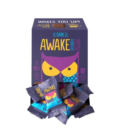 AWAKE Caffeinated Chocolate Bites, Vegan, Dark Chocolate Energy Snack, 1 Bite Equals 1/2 Cup of Coffee, 50 Bites Dark-Chocolate 50 Count (Pack of 1)