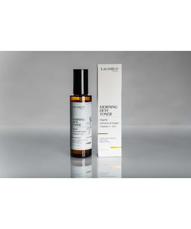 Morning Dew Organic Turmeric & Ginger Facial Toner Infused with Vitamin E and Hyaluronic Acid Hydrating Pore-Refining Anti-Aging Formula for All Skin Types