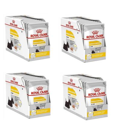 Royal Canin Dermacomfort Mousse |4 pack |4 x 12 x 85 g |Wet food for adult dogs A the 10th month of life |For sensitive skin |With omega -3 and -6 fatty acids 4.08 kg (1 Pack)