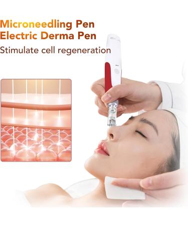 Dr.roller Microneedling Derma Pen Electric Derma Stamp Pen with 6 Cartridges Microneedling Kit (DG02) - Buy Online on GoSupps.com