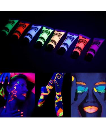 Lictin 43pcs UV Glow Body and Face Paint Set with Glitter, Crayon, and Club Makeup Art Kit - Ideal for Adults, Kids, Party, and Carnival - 43 Count - Buy Online on GoSupps.com