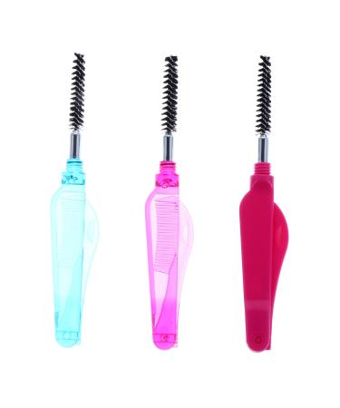 Balacoo 18 pcs Collapsible Eyelash Comb Eyebrow lash Brush Eyebrow Comb Brush Eye lash Tool Brow Spoolie Eyelash Mascara Folding Lash Comb Plastic Eyelash Tool Eyebrow Trimming 10x1.5cmx3pcs