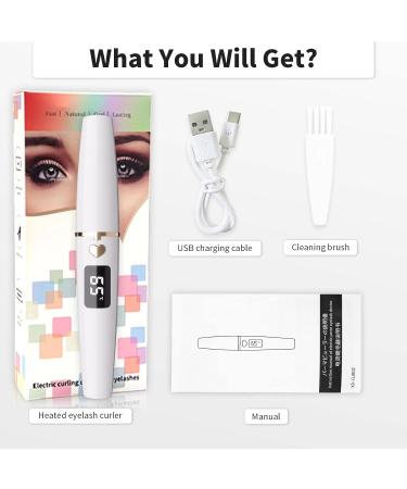 Heated Eyelash Curlers Portable Heated Lash Curler Heated Eyelash Curler Intelligent Power 0ff Makeup Electric Eyelash Curler with Eyelash Comb 24 Hours Long Lasting - White/831 (Color : White Si X8132MM White - Buy Online on GoSupps.com