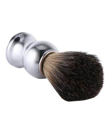 Premium Badger Hair Shaving Brush - Natural Skin-Friendly Brush with Silver Plastic Handle for Perfect Shave | Buy Internationally - Buy Online on GoSupps.com