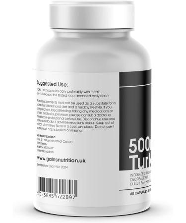 Turkesterone 500mg | Anabolic Testosterone Supplement with Ajuga Turkestanica Extract | Promotes Strength & Muscle Growth - 60 Capsules - Buy Online on GoSupps.com