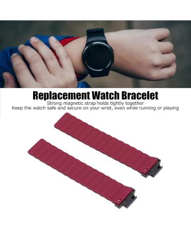 Lantro JS Soft Breathable Silicone Adjustable Magnet Bracelet for Verge/Verge Lite - Black/Orange (Black and Red) | International Shipping - Buy Online on GoSupps.com