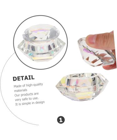 Ipetboom Nail Art Crystal Cup Mixing Glass Liquid Powder Storage Dappen Glass Dappen Dish Cup Mini Bowl Cups Pen Cup Nail Liquid Cup Clear White Crystal Gel Manicure - Buy Online on GoSupps.com