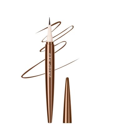 KISSIO Eyeliner Waterproof Liquid Eyeliner Long Lasting Eyeliner Color Eyeliner Pigmentation Buildable Thin to Thick lines Cruelty Free 1.5 ml (02Coffe milk)