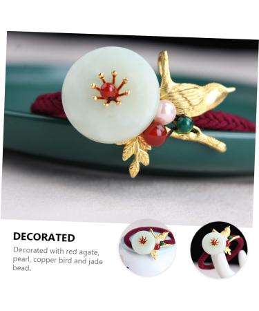 DOITOOL 1pc Hair Tie Headband Scrunchy Hair Ring Little Girl Hair Tie Girl Hair Accessories Ribbon Hair Ties Ponytail Holder Hair Rope Hair Accessory Emerald Simple Copper - Buy Online on GoSupps.com