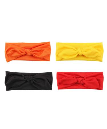 Yuyeran 4PCS Women Elastic Bow Hairband Set - Turban Knot Bunny Ears Headband for Hair Accessories - Buy Online on GoSupps.com