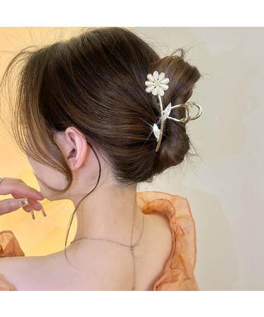 Bohend Large Flower Rhinestone Hair Claw Clip | Non-Slip Thick Hair Accessories for Women & Girls - International Shipping Available - Buy Online on GoSupps.com
