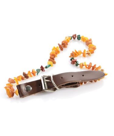 Larsson | Amber necklace | Malachite | Red Jasper | 40-50 cm | Dogs | Cats