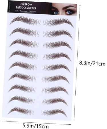 Beavorty 10 Pcs Eyebrow Stickers Imitation Eyebrow Sticker False Eyebrows Cosmetics Miss Blush Makeup - Buy Online on GoSupps.com